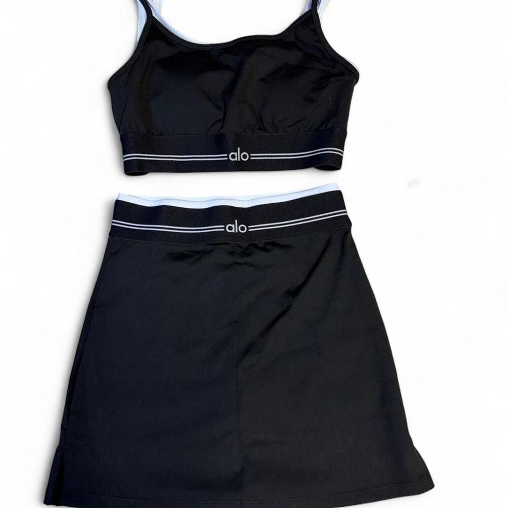 NWT Alo Yoga Better Together Skirt Set - Black